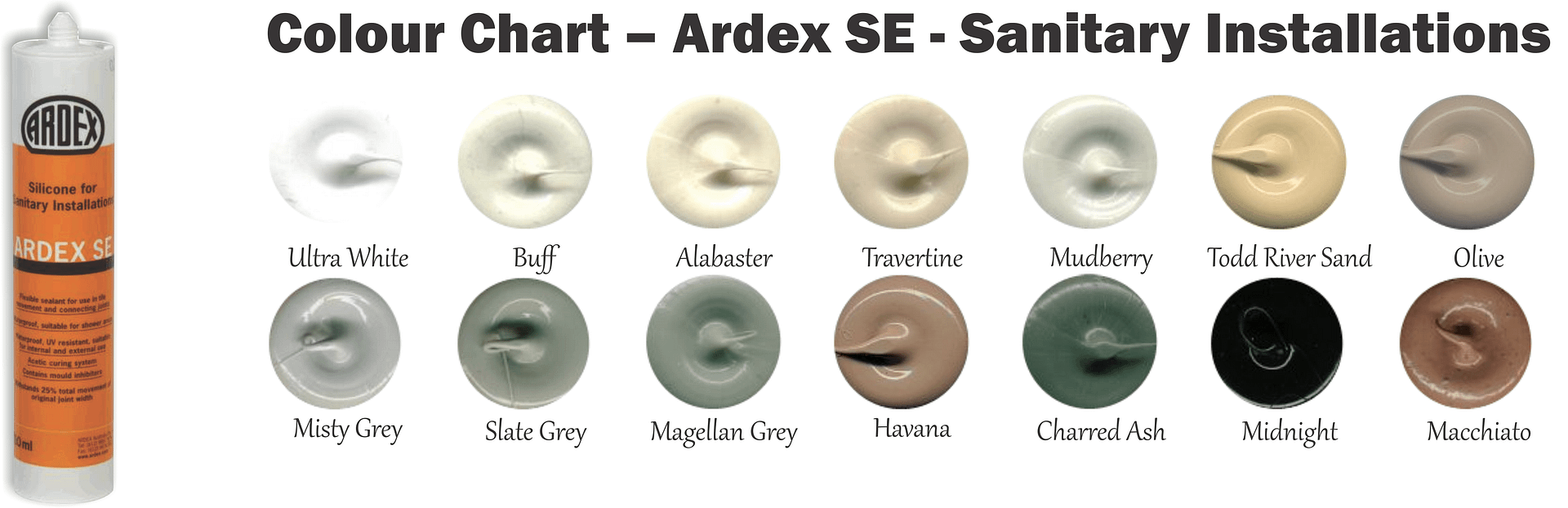 Colour Chart – Ardex SE – Sanitary Installations 