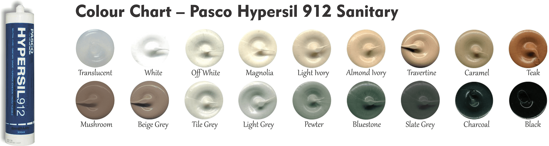 Colour Chart – Pasco Hypersil 912 Sanitary 